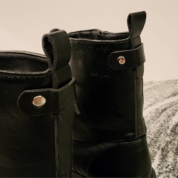 nwot FREE REIGN Black Vegan COMBAT BOOTS SIZE 7M - Picture 9 of 13